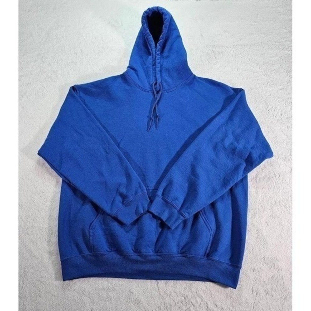 Gildan We Stand For The Flag We Kneel For The Cross‎ Blue Graphic Hoodie Mens L - Picture 8 of 11
